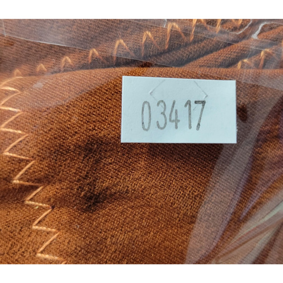 Wild Cat Maxi Skirt Womens L Brown Western Velour Zip-Zag Trim Stitching New - Picture 10 of 10